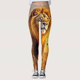 Lejon Kung Savanna Sunset Design Leggings