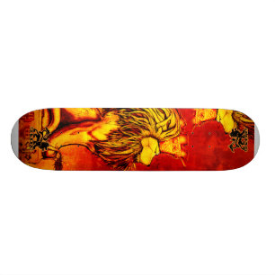 Lejon kungSkateboard Skidone Old School Skateboard Bräda 18 Cm