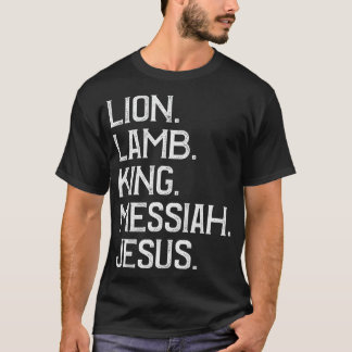 Lejon Lamb Kung Messiah Jesus T Shirt