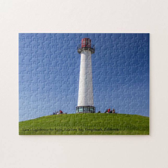 Lejon Lighthouse for Sight Long Beach California Pussel (Horisontell)