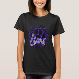 Lejon Lila Black Cheetah School Sportfantast Team T Shirt