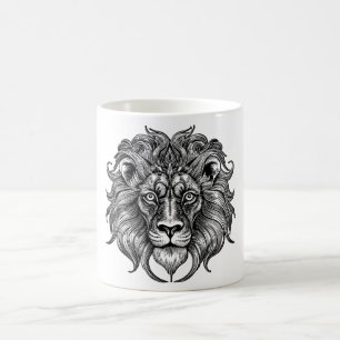 Lejon Linje Konst Kaffemugg