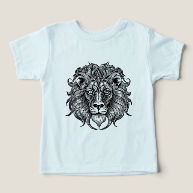 Lejon Linje Konst T Shirt (Design Framsida)