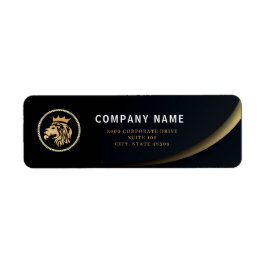 Lejon Logotyp för Elegant av professionell Anpassn Returadress Etikett