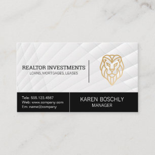 Lejon Logotyp Golden Visitkort