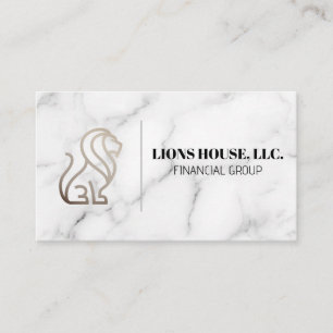 Lejon Logotyp Vit marmor Visitkort