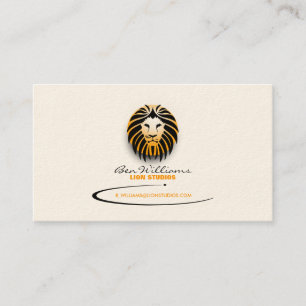 Lejon logotypvisitkort (den orange versionen) visitkort