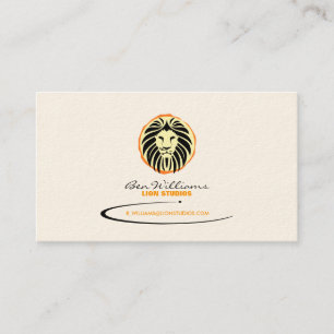 Lejon logotypvisitkort (solbakgrunden) visitkort