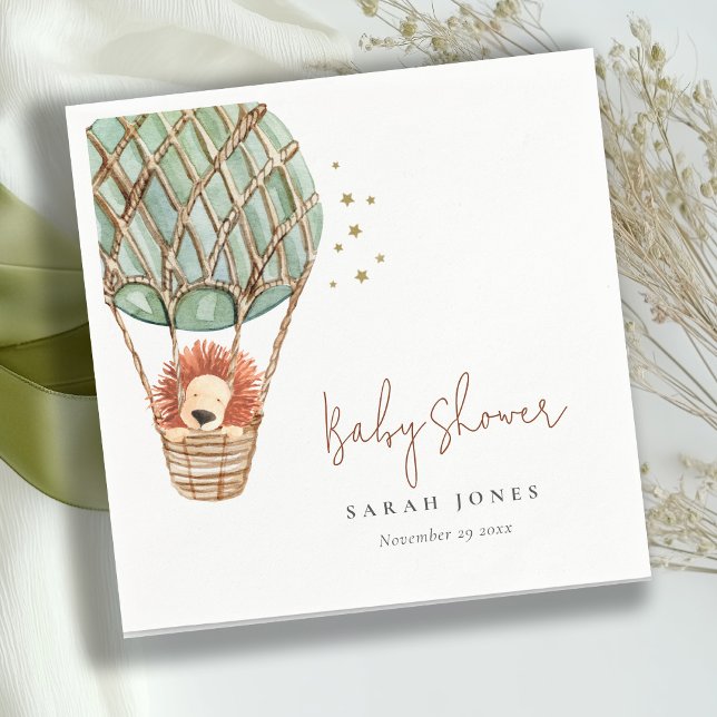 Lejon magisk babystövel för Eco Grönt Luftballong Pappersservett (Skapare uppladdad)