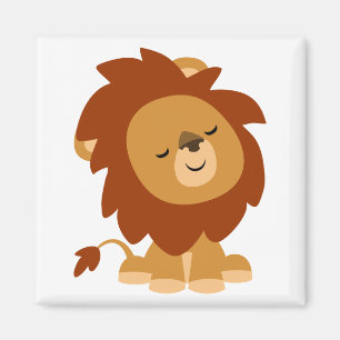 Lejon Magnet för Cute fredliga Tecknader