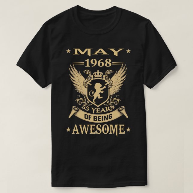Lejon maj 1968, Begränsad utgåva 55 år av AW T Shirt (Design framsida)