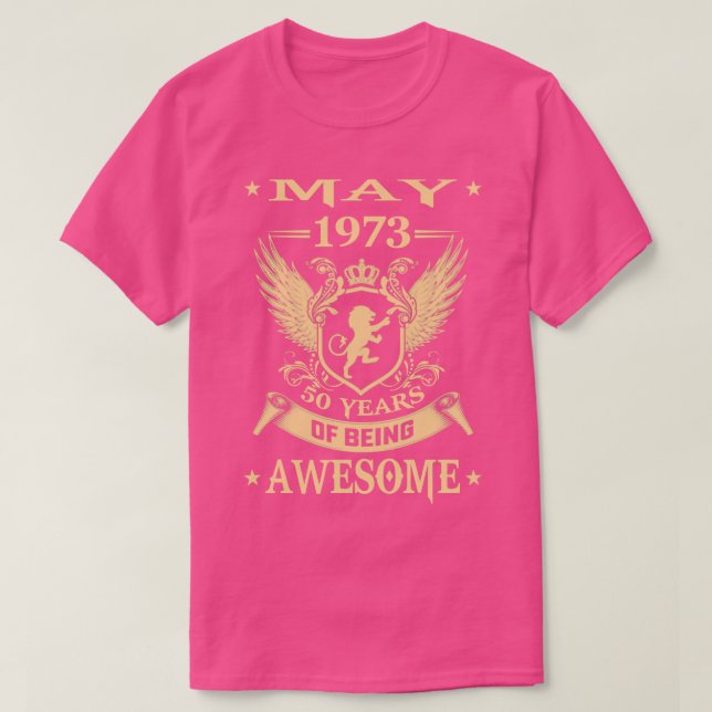 Lejon maj 1973, Begränsad utgåva 50 år av AW T Shirt (Design framsida)