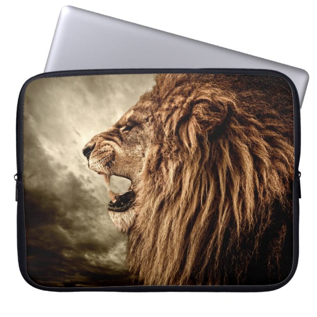 Lejon: Majestic Vintage Art. Laptop Fodral (Framsidan)