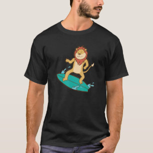 Lejon Mane-Afrika för lejon surfning T Shirt