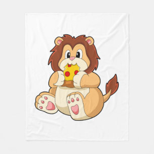 Lejon med Biet i Salami Pizza.PNG Fleecefilt