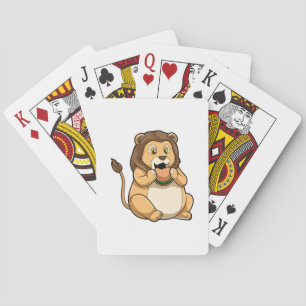 Lejon med Burger Casinokort