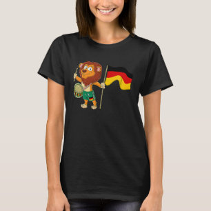 Lejon med den Tysklanda flagga T Shirt