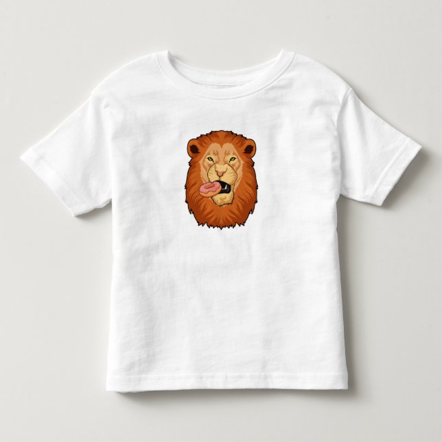 Lejon med Donut T Shirt (Framsida)