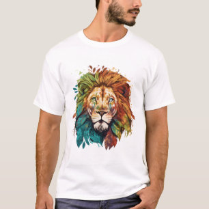 Lejon med färg i RGB. T Shirt