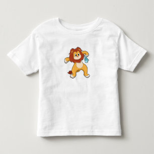 Lejon med fisk t shirt
