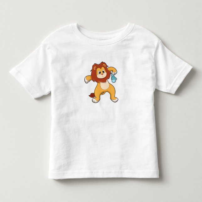 Lejon med fisk t shirt (Framsida)