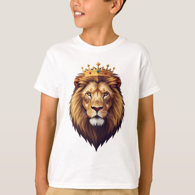 "Lejon med gyllene krona Kids T-shirt (Framsida)