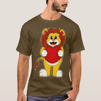 Lejon med Heart 2 T Shirt