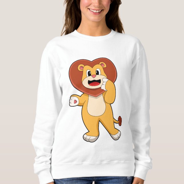 Lejon med hjärta t shirt (Framsida)