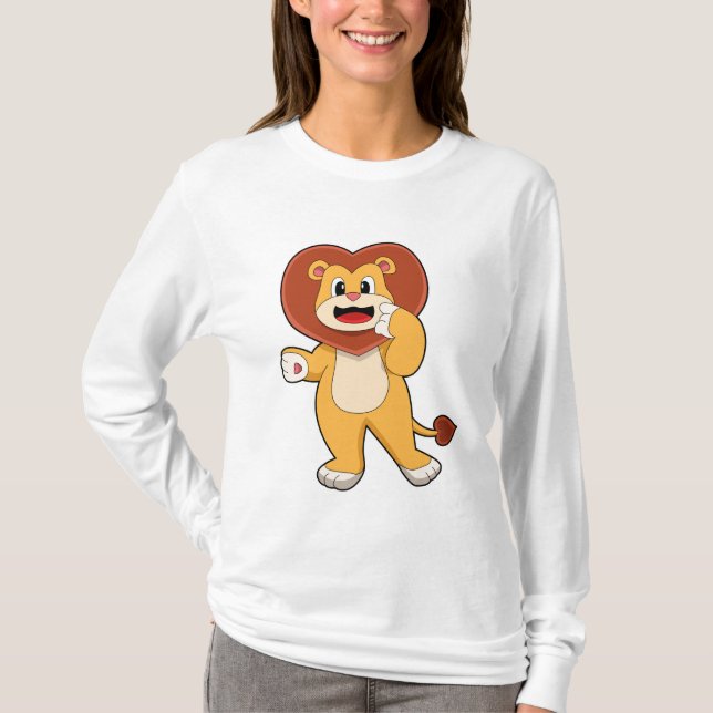Lejon med hjärta t shirt (Framsida)