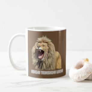 Lejon med hög spänning kaffemugg