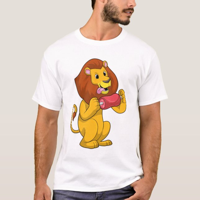 Lejon med Kött T Shirt (Framsida)