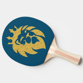 Lejon med Krona - Guld Stil 1 Pingisracket