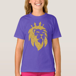 Lejon med Krona - Guld Stil 1 T Shirt