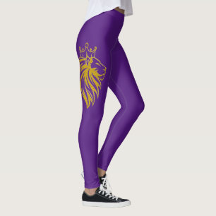 Lejon Med Krona - Guld Stil 2 Leggings