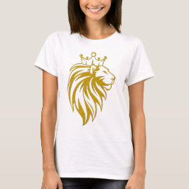 Lejon med Krona - Guld Stil 2 T Shirt