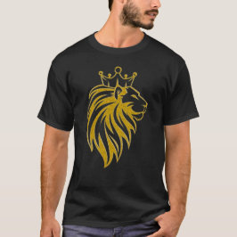 Lejon med Krona - Guld Stil 2 T Shirt