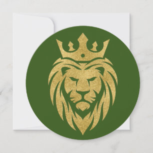Lejon med Krona - Guld Stil 3