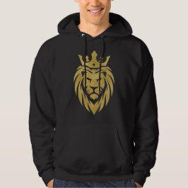 Lejon med Krona - Guld Stil 3 Hoodie