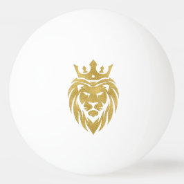 Lejon med Krona - Guld Stil 3 Pingisboll