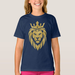 Lejon med Krona - Guld Stil 3 T Shirt