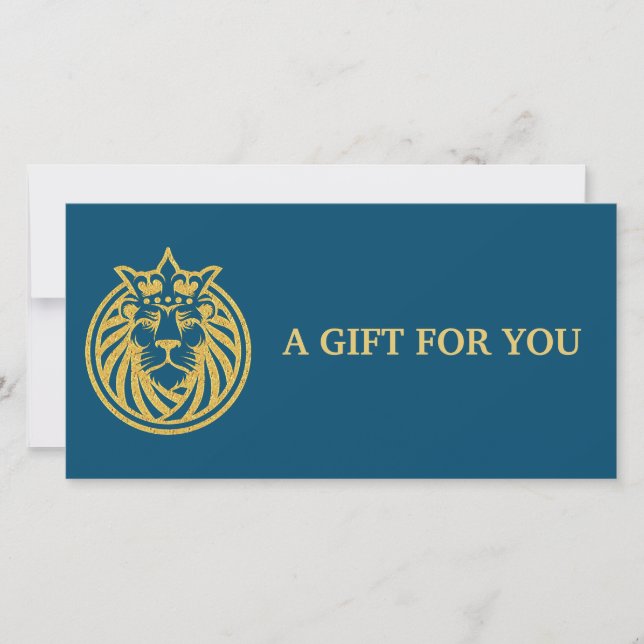 Lejon med Krona - Guld Stil 4 (Framsida)