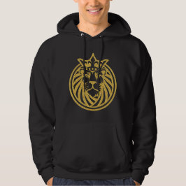 Lejon med Krona - Guld Stil 4 Hoodie