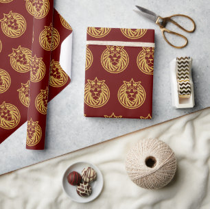Lejon med Krona - Guld Stil 4 Presentpapper