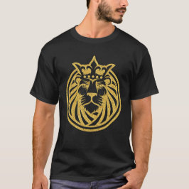 Lejon med Krona - Guld Stil 4 T Shirt