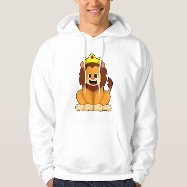 Lejon med Krona Hoodie (Framsida)