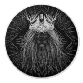 Lejon med Krona Monogram Knopp