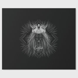 Lejon med Krona Monogram Presentpapper