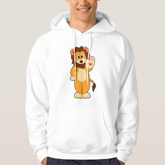 Lejon med Mane Hoodie (Framsida)