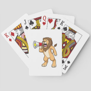 Lejon med mikrofon casinokort