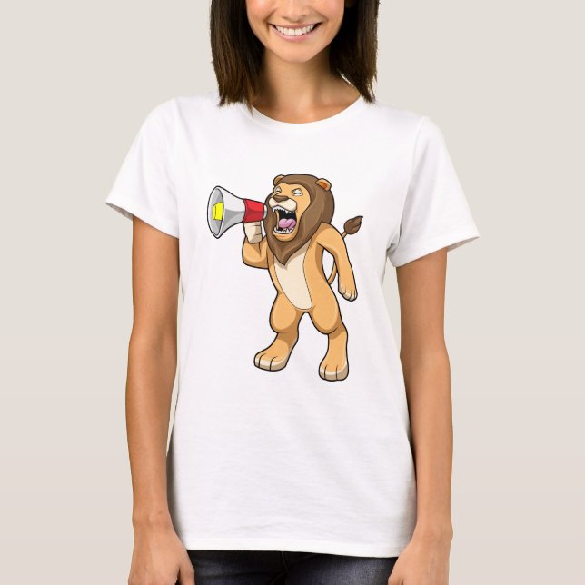 Lejon med mikrofon t shirt (Framsida)
